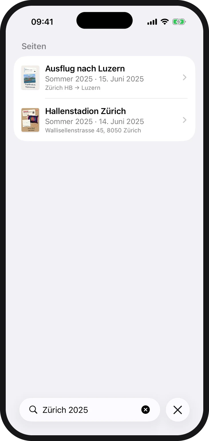 Suche nach Zürich 2025 mit zwei gefundenen Seiten